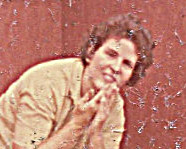 1962 closeup probably - mother washing after planting field with dad