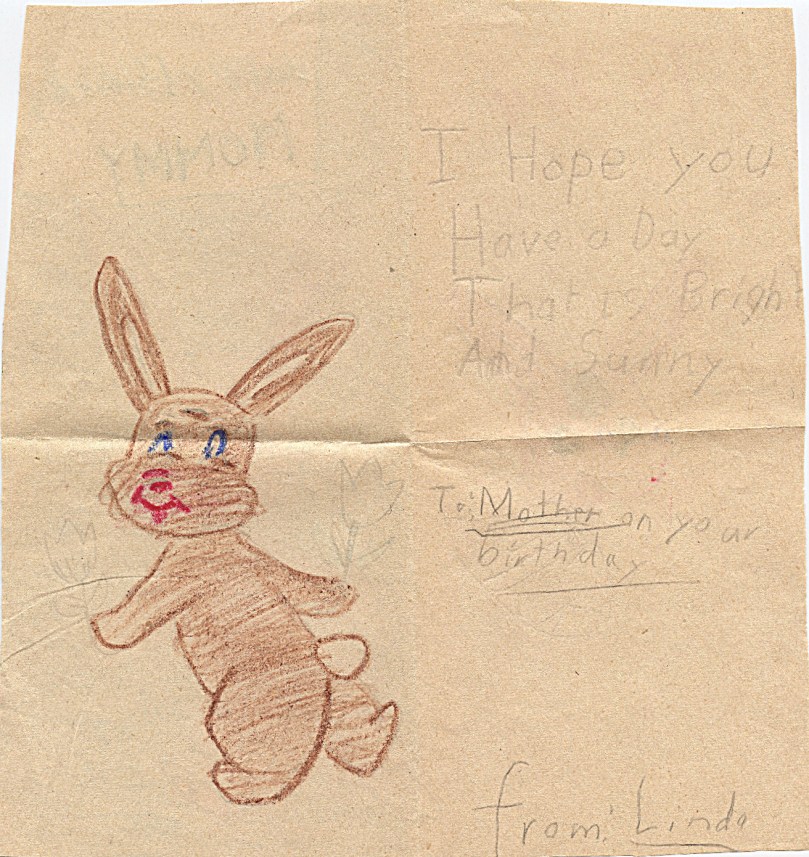 But then the mystery becomes, how could this card have been made when I was seven -- because this printing inside certainly looks 8 or 9?