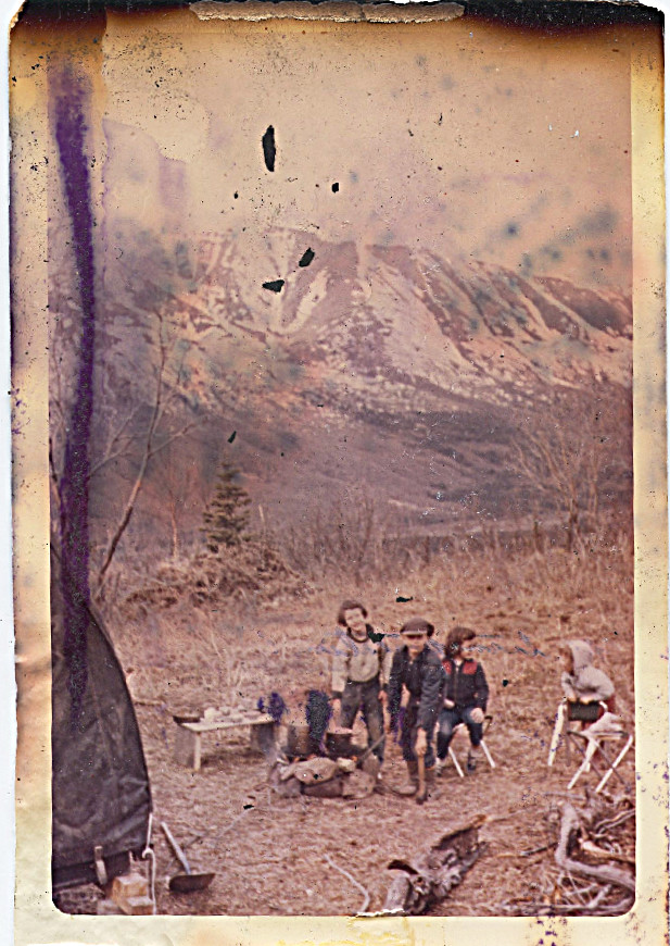 1959 - May - this picture is worth repairing, Jamesway corner on left, me on your left - in heaven