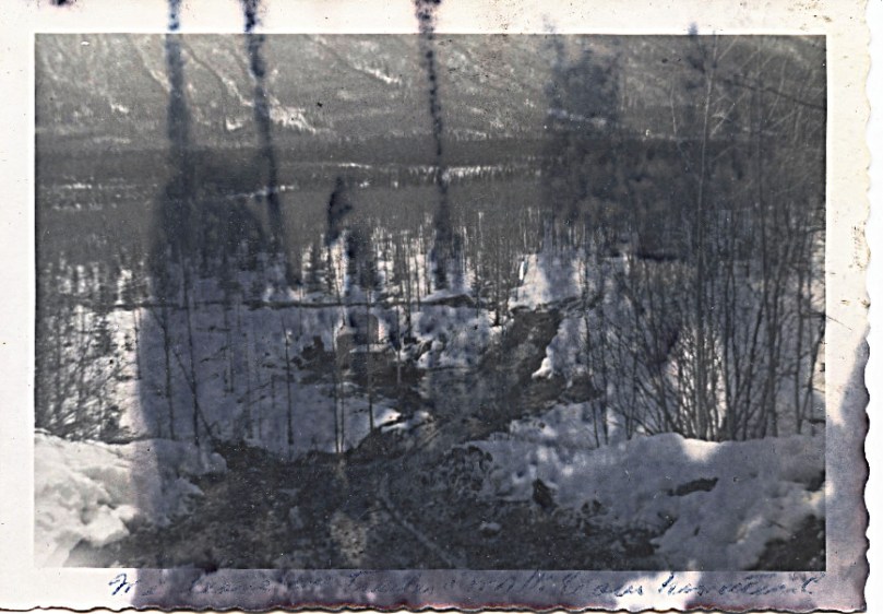 1959 April - trailer parked at bottom of Horror Hill