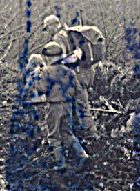 1959 May - Dad and John - fire damaged photo