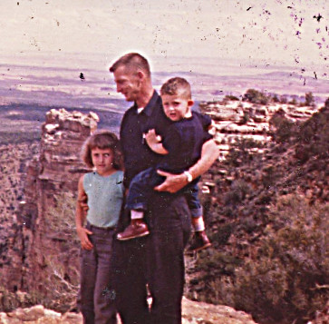 1963 dad sharon dave grand canyon - probably October - going back to Alaska from Santa Fe