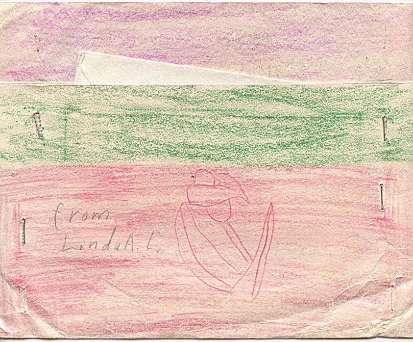 This is envelope for above card, flap open