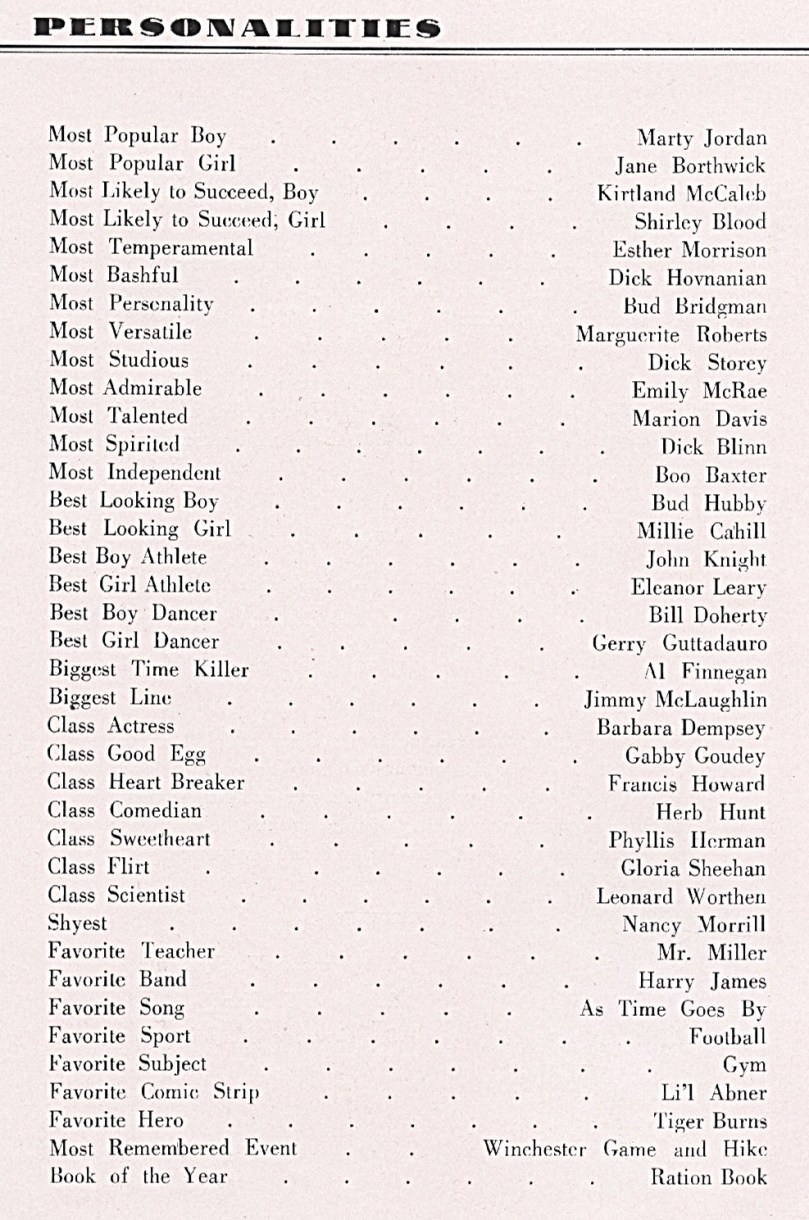 "Best Looking Girl" -- Millie Cahill