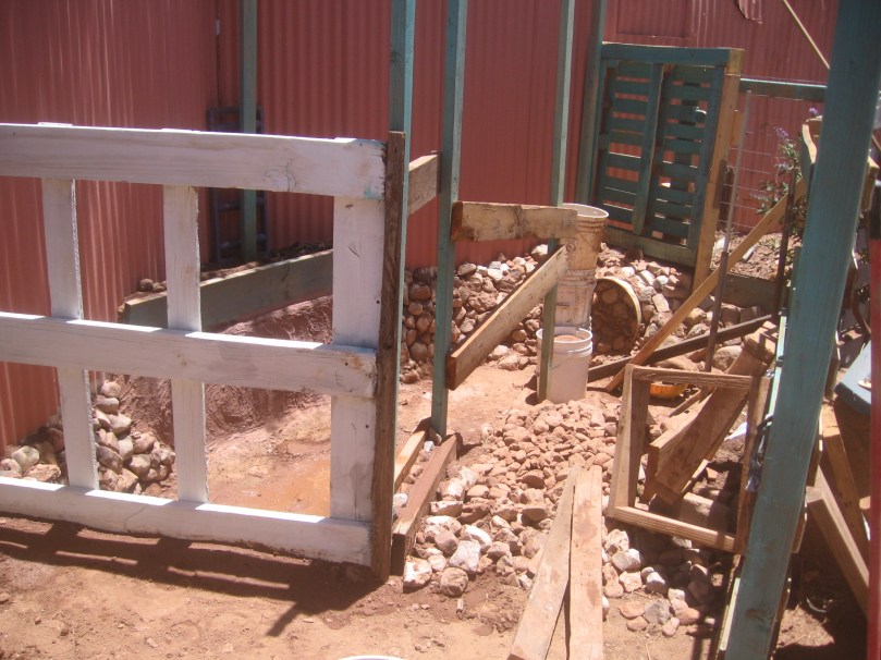 Closing in my 'whole in the earth' sunken patio - large enough for 2 chairs, or some kind of reclining chaise lounge I do not (yet) own