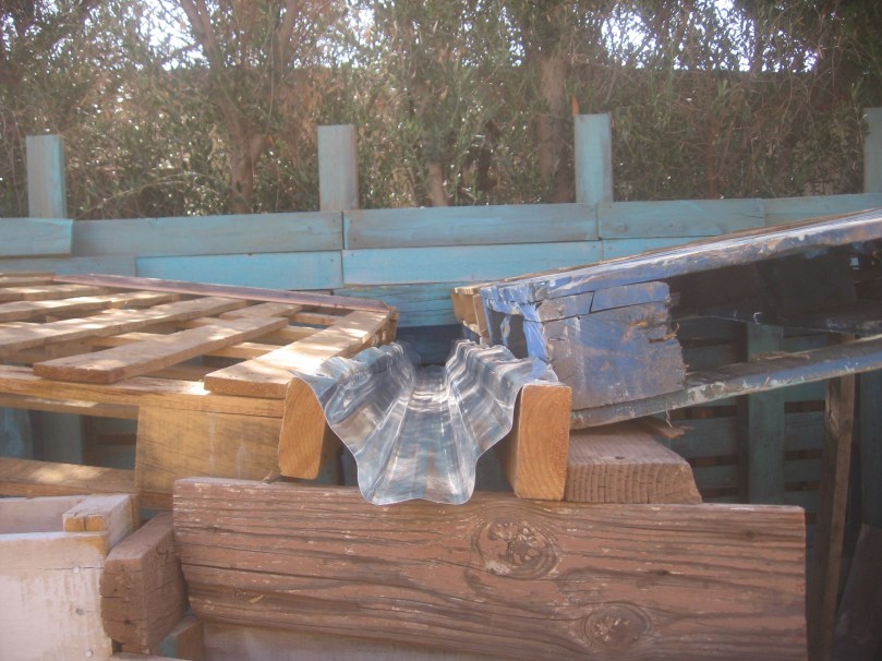 As I prepare for the miniature goats I hope to bring home this fall I have watched our summer high desert sun baking the goat pen I made - great need for shade....