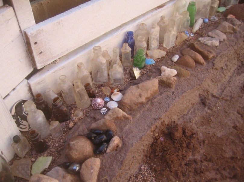 07052012MoreGarden 034 Old bottles from the Bisbee dump closed in 1954